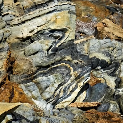 Gefalteter Blauschiefer